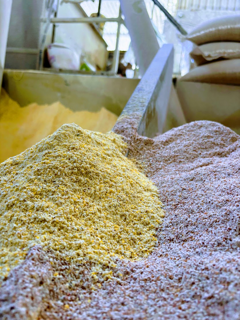 Proceso de mezcla y molienda